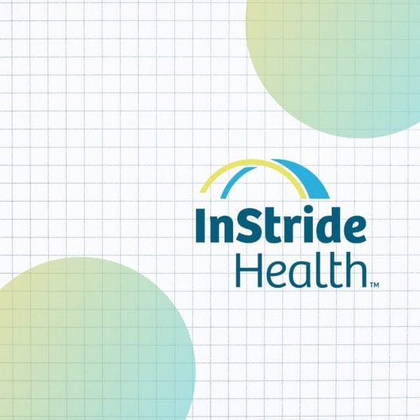 InStride Logo with green gradient circles